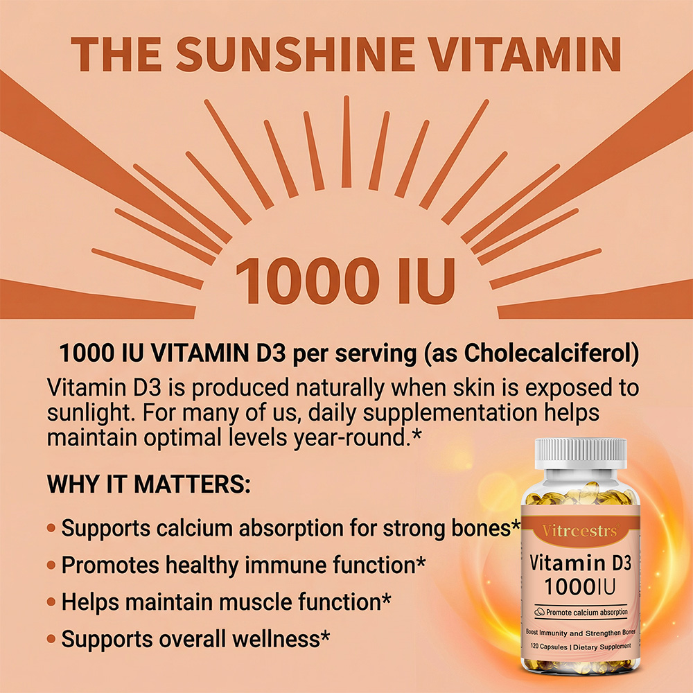 Vitamin D3 1000 IU Capsules, S - Health Wellness Usa ulasan dan harga