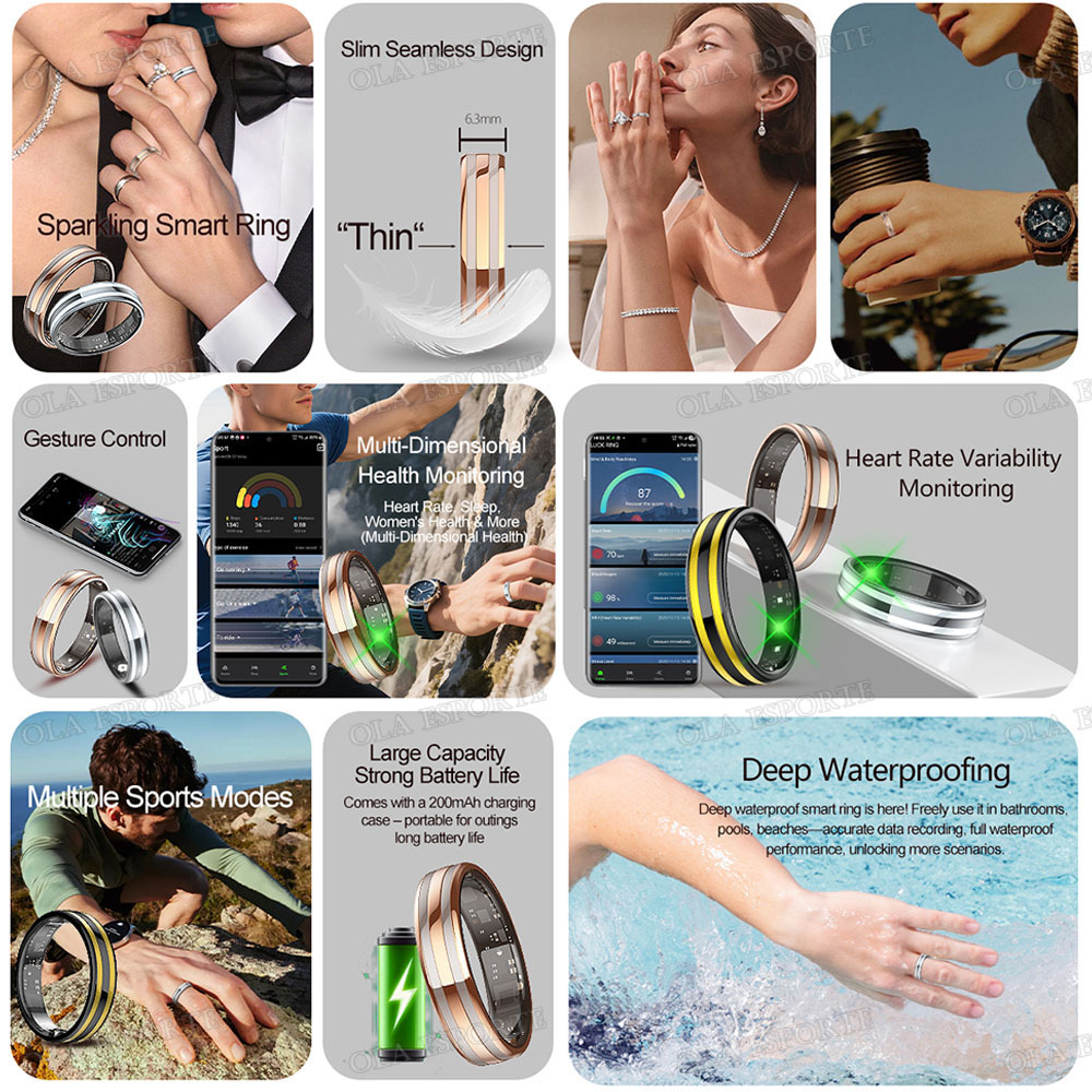 Gesture Sensing Smart Ring Out - Blood Oxygen Monitor ulasan dan harga