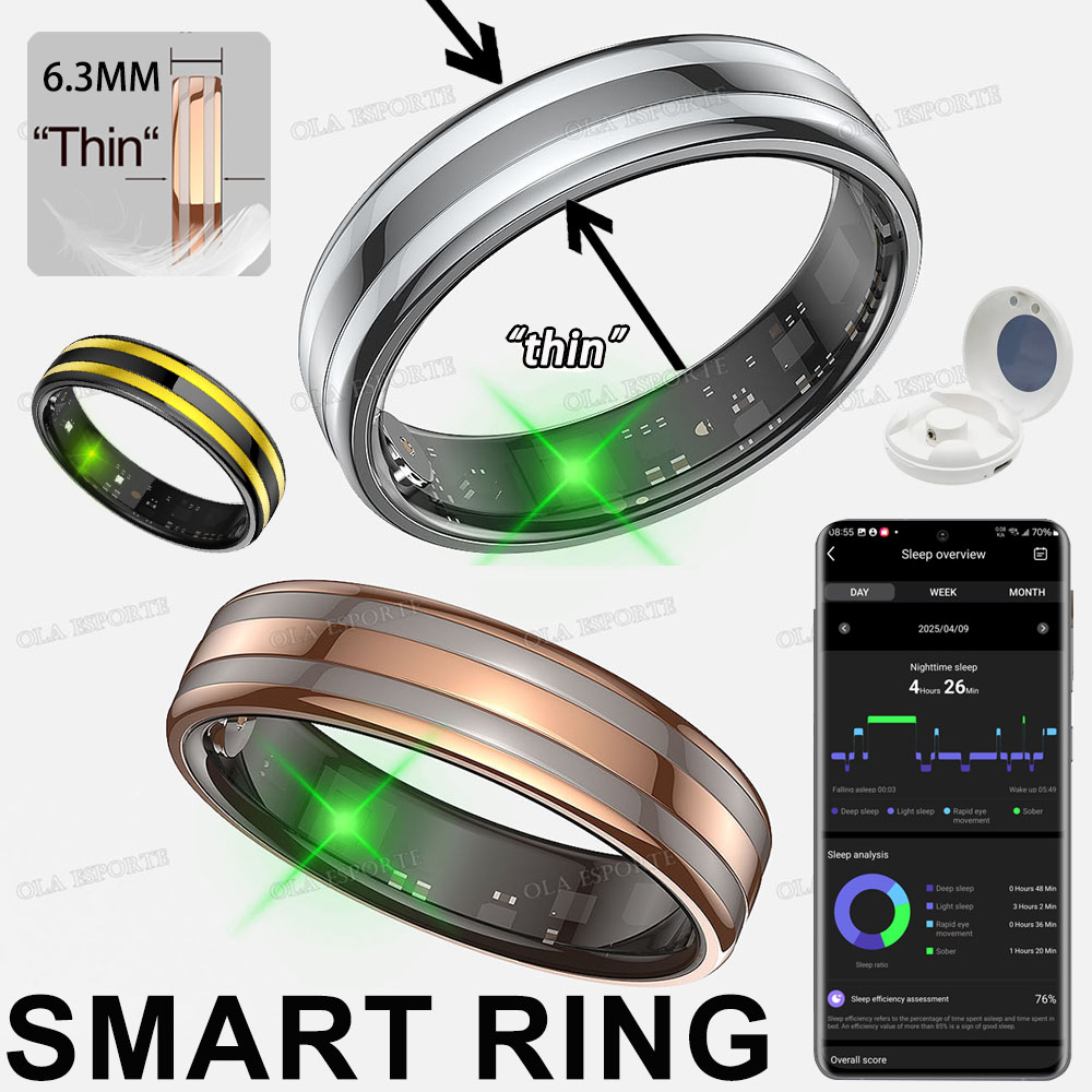 New Smart Ring Heart Rate Stre - Blood Oxygen Monitor ulasan dan harga