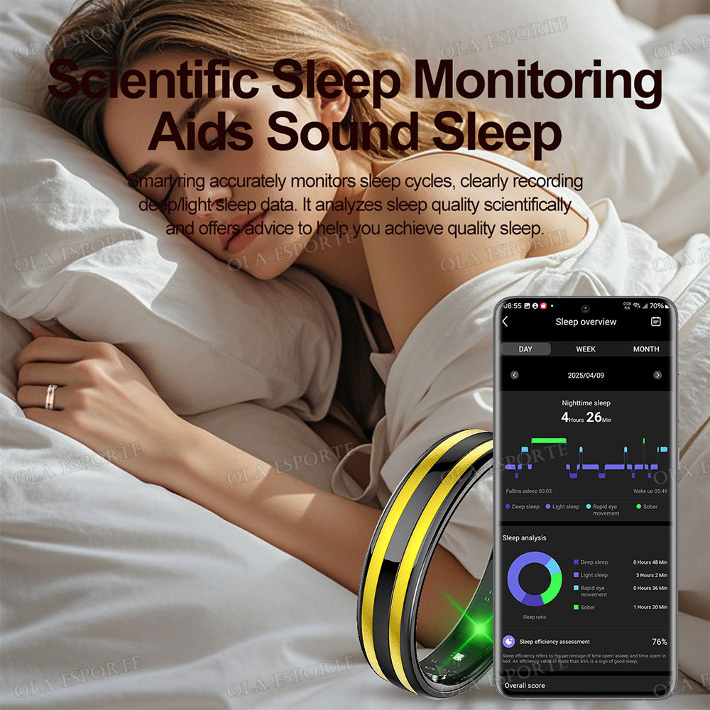 New Smart Ring Heart Rate Stre - Blood Oxygen Monitor ulasan dan harga